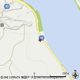 愛媛県大洲市長浜町沖浦4周辺の地図