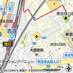 ダイソーマルショク吉塚駅東店周辺の地図
