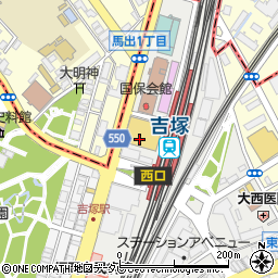 松屋吉塚店周辺の地図