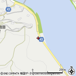 愛媛県大洲市長浜町沖浦3周辺の地図