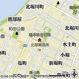 福澤記念館周辺の地図