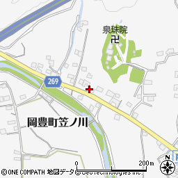 高知県南国市岡豊町笠ノ川1168周辺の地図