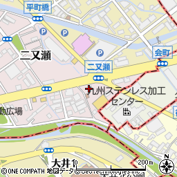 松屋二又瀬店周辺の地図