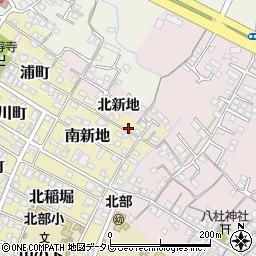 大分県中津市北新地周辺の地図