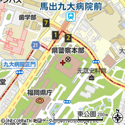 福岡銀行警察本部 ＡＴＭ周辺の地図