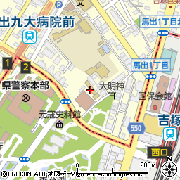 福岡外語専門学校周辺の地図