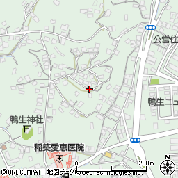 福岡県嘉麻市鴨生周辺の地図