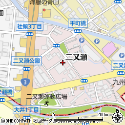 福岡県福岡市東区二又瀬周辺の地図