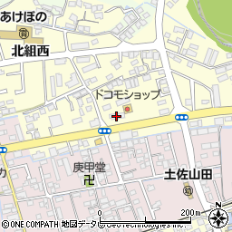 ファミリーマート土佐山田新町丸店周辺の地図