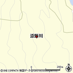 和歌山県東牟婁郡古座川町添野川周辺の地図