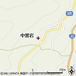 愛媛県上浮穴郡久万高原町中黒岩1707周辺の地図