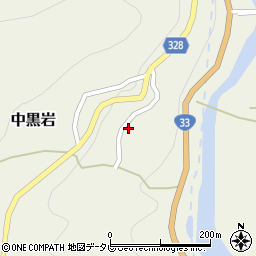 愛媛県上浮穴郡久万高原町中黒岩1790周辺の地図