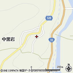 愛媛県上浮穴郡久万高原町中黒岩1710周辺の地図