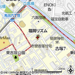 福岡リズム保育園周辺の地図