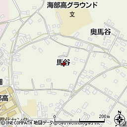 徳島県海部郡海陽町大里馬谷周辺の地図