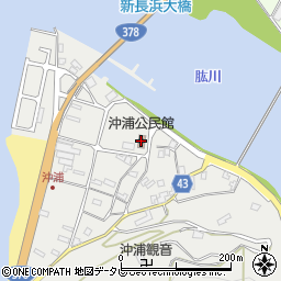 大洲市沖浦公民館周辺の地図