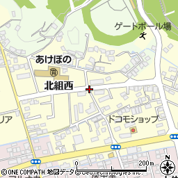 高知県香美市土佐山田町北組西周辺の地図