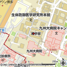 九州大学　病院キャンパス周辺の地図