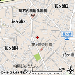 福岡県糟屋郡粕屋町花ヶ浦周辺の地図