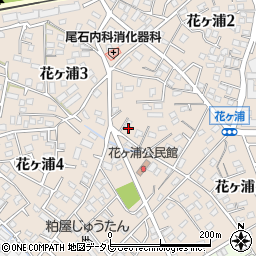 福岡県粕屋町（糟屋郡）花ヶ浦周辺の地図