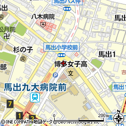 福岡信用金庫馬出支店周辺の地図