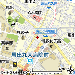 福岡県福岡市東区馬出2丁目2-27周辺の地図