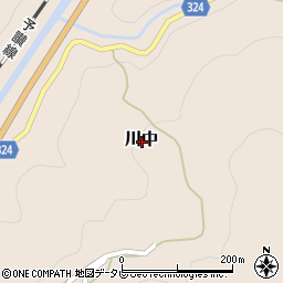愛媛県喜多郡内子町川中周辺の地図