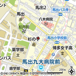 福岡県福岡市東区馬出周辺の地図