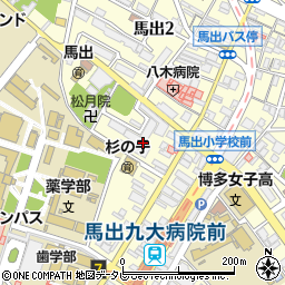 福岡県福岡市東区馬出周辺の地図