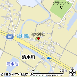 福岡県豊前市清水町56周辺の地図