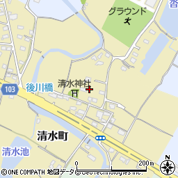 福岡県豊前市清水町周辺の地図