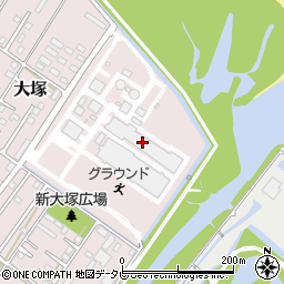 中津市役所　終末処理場周辺の地図