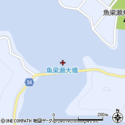 魚梁瀬大橋周辺の地図