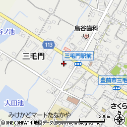 有限会社九州通商　三毛門給油所周辺の地図