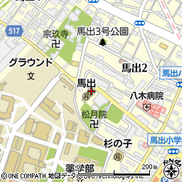 福岡市役所　市民局人権部地域施策課馬出人権のまちづくり館周辺の地図