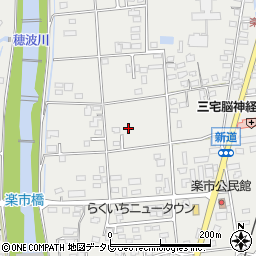福岡県飯塚市楽市周辺の地図