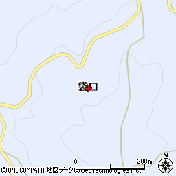 愛媛県喜多郡内子町袋口周辺の地図