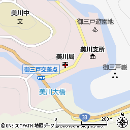 美川郵便局周辺の地図