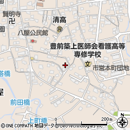 福岡県豊前市八屋1554周辺の地図