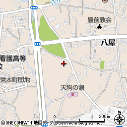 福岡県豊前市八屋1719周辺の地図