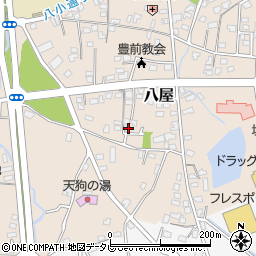 福岡県豊前市八屋1750周辺の地図