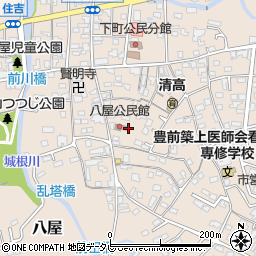 福岡県豊前市八屋1381周辺の地図