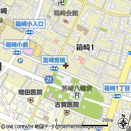 ローソン箱崎宮前店周辺の地図