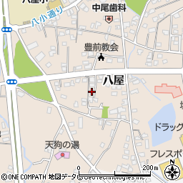 福岡県豊前市八屋1737周辺の地図