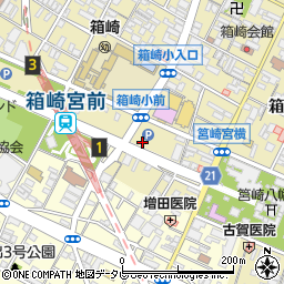筥崎宮宮前駐車場周辺の地図