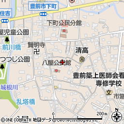 福岡県豊前市八屋1393周辺の地図