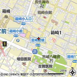 Ｄパーキング箱崎宮前ＰＳ第１駐車場周辺の地図