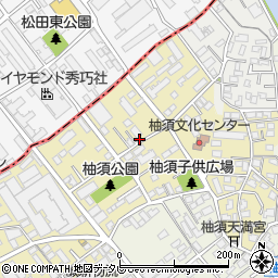 福岡県糟屋郡粕屋町柚須周辺の地図