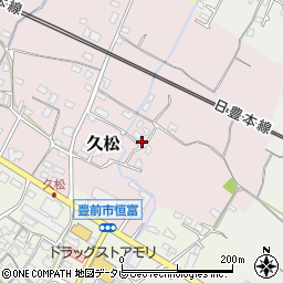 福岡県豊前市久松周辺の地図