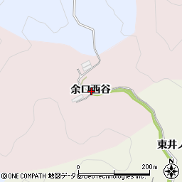 徳島県海部郡海陽町四方原余口西谷周辺の地図